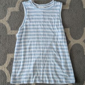 Caslon Light Blue and White Checkered Top